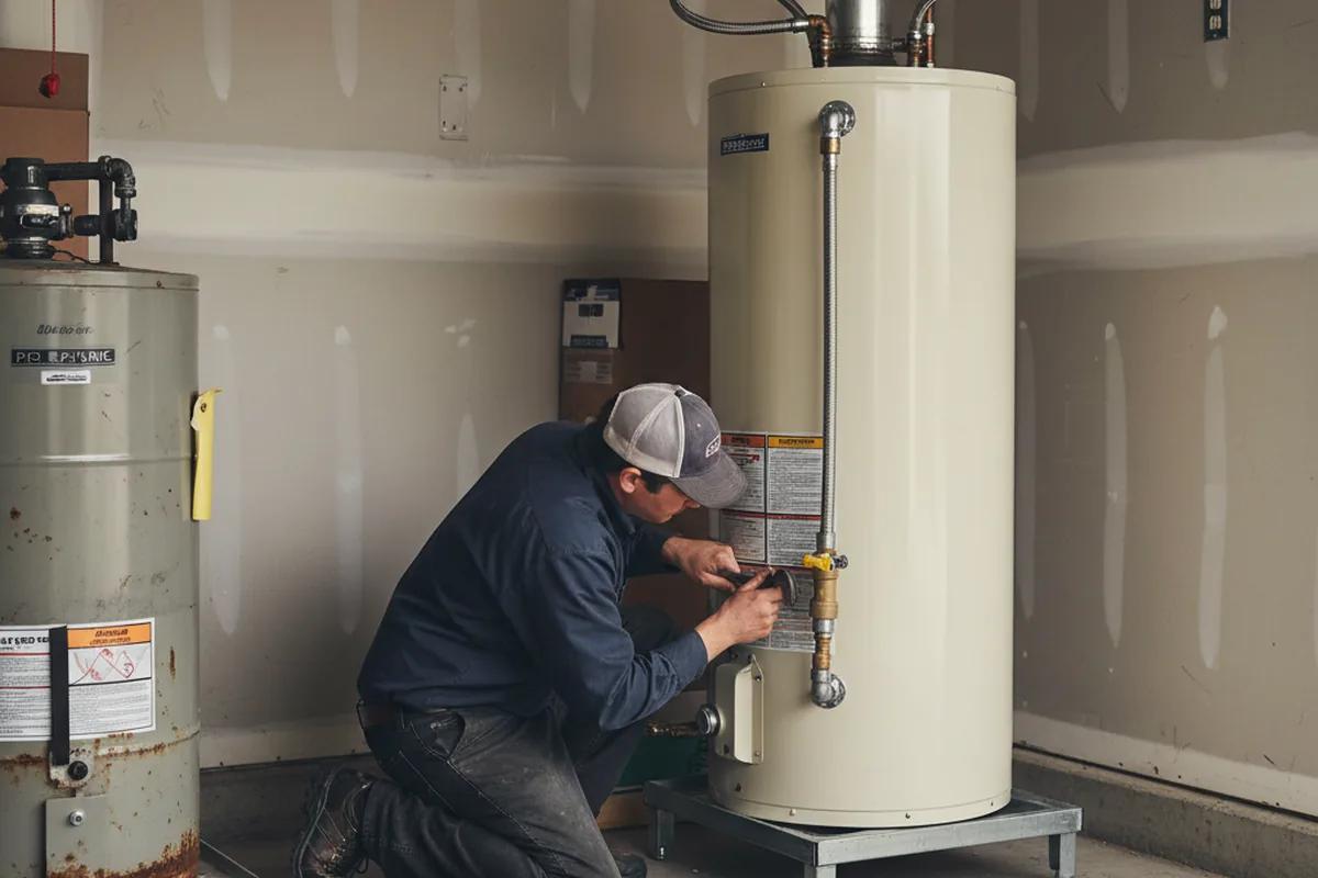 Water heater and shutoff valve replacement in Sebastopol
