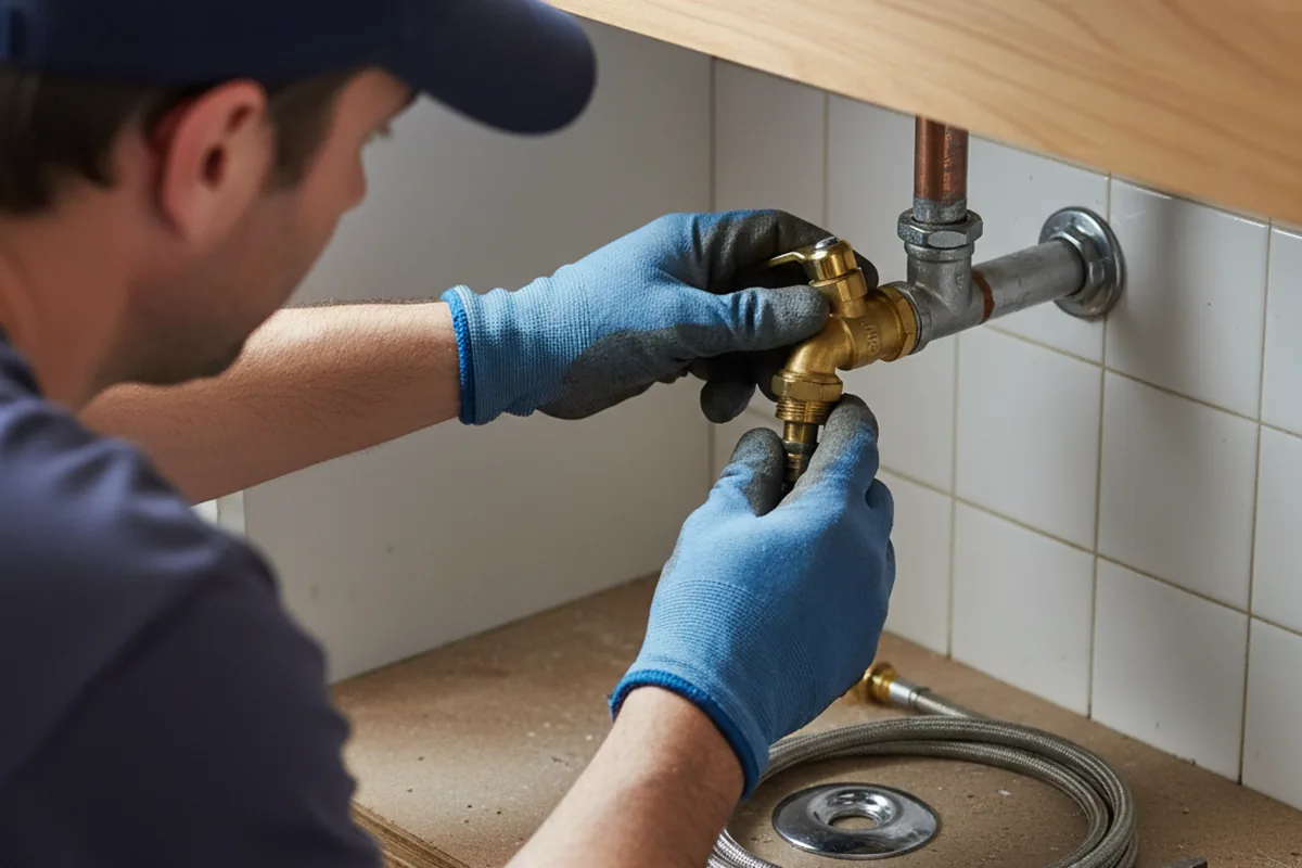 Shutoff valve and fitting work during Burst Pipe Repair in Sebastopol